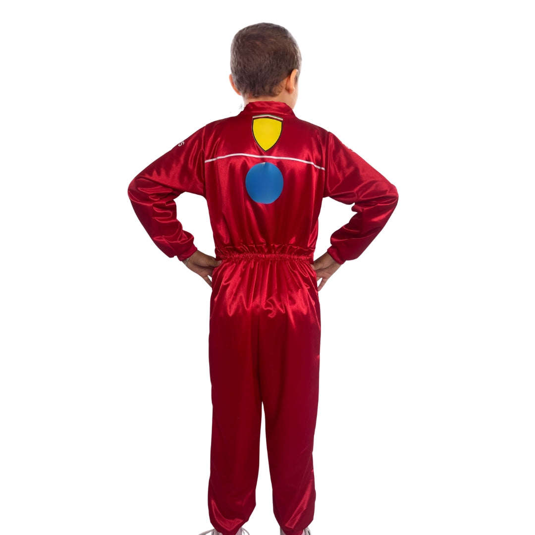 Disfraz de Piloto de Carreras Rojo - Traje Piloto para Niños