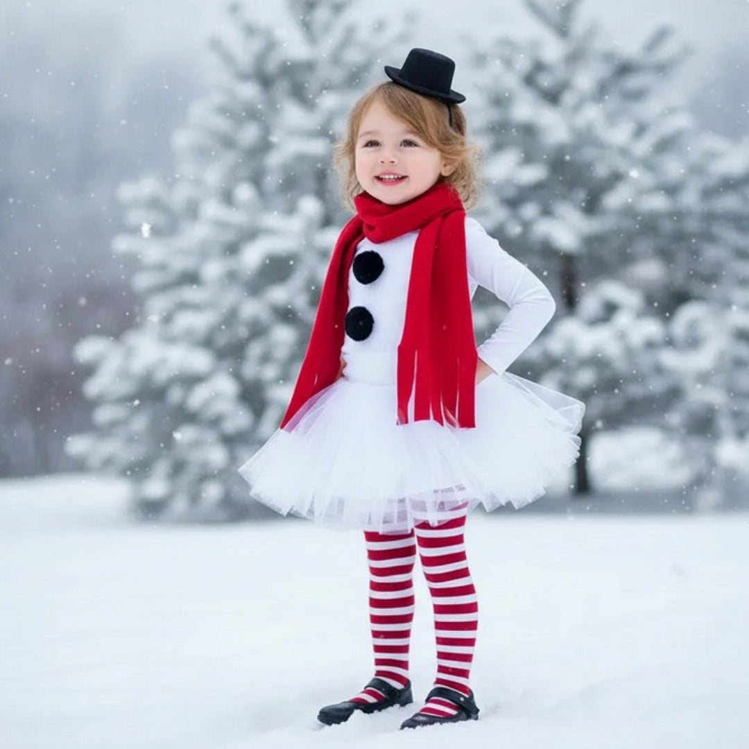 Disfraz de Muñeca de Nieve Navideño para Niña con Tutú