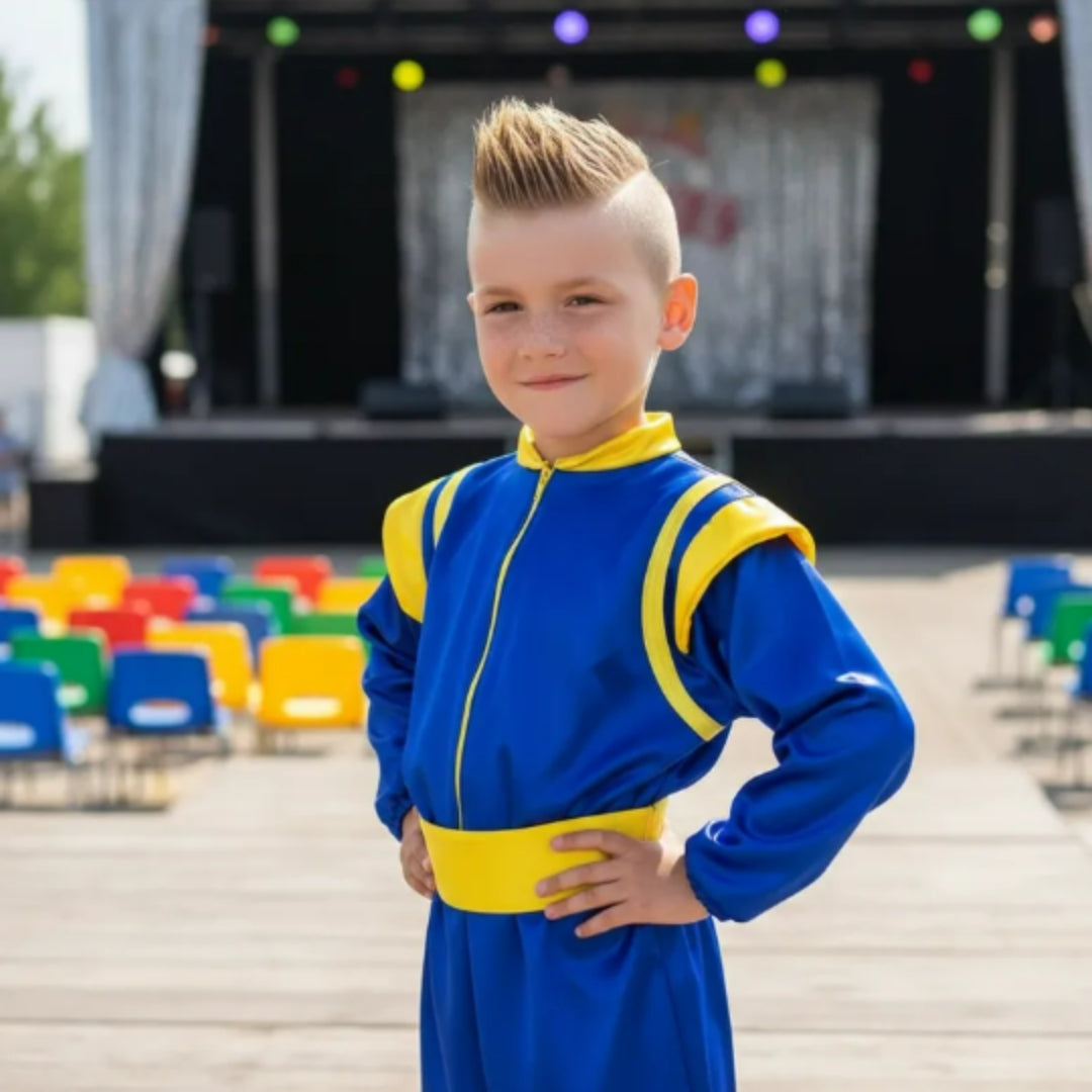 Disfraz de Ficha Amarilla para Niño y Niña - Traje de Timbiriche Musical