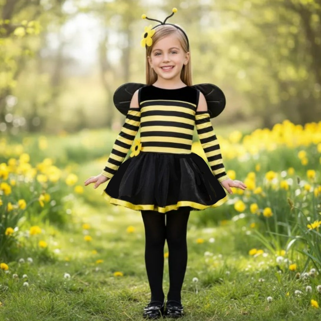 Disfraz de Abeja Infantil con Alas para Niña