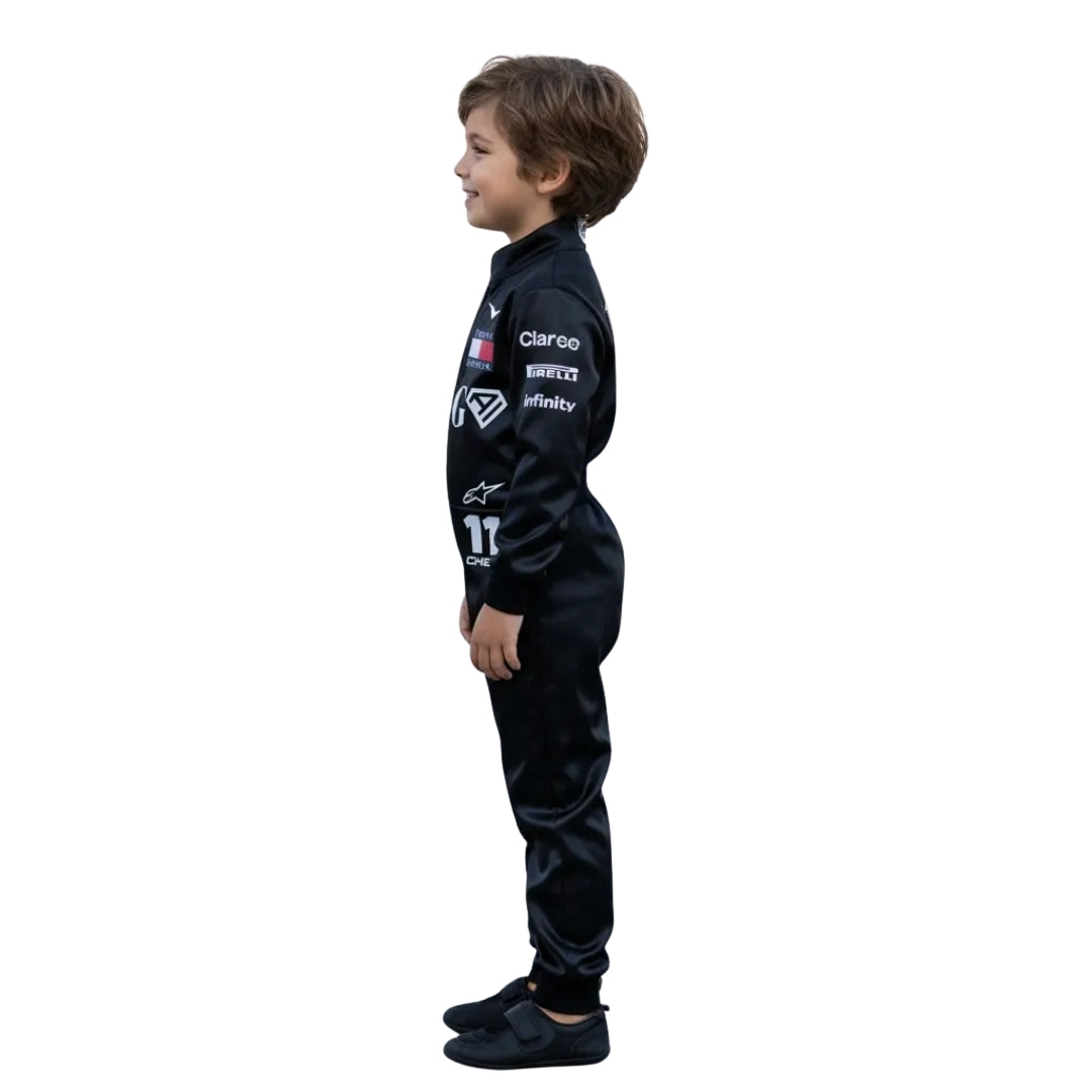 Disfraz de Piloto de Carreras Negro para Niños - Traje Piloto Infantil