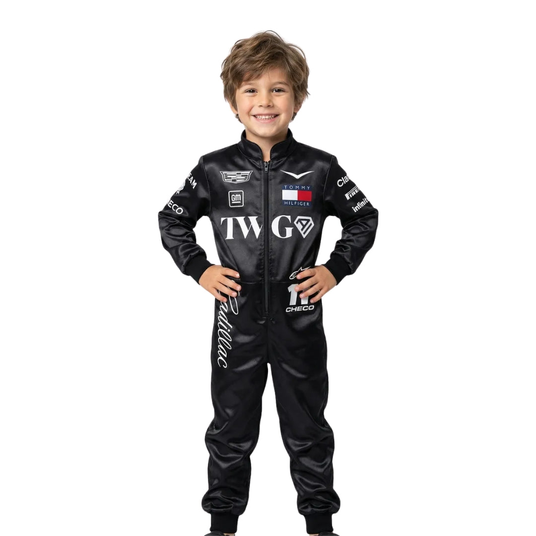 Cosplay - Disfraz de Piloto de Carreras Negro - Trajes de Halloween para Niños