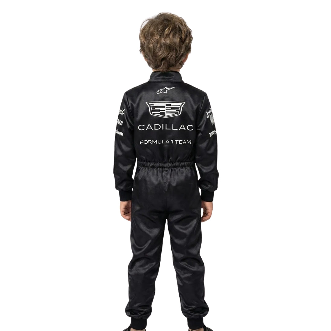 Disfraz de Piloto de Carreras Negro para Niños - Traje Piloto Infantil