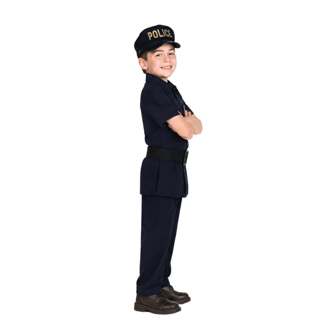 Disfraz de Policía para Niño y Niña con Gorro - Uniforme