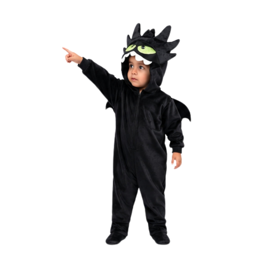 Disfraz de Dragón Negro para Niño y Niña - Traje Infantil