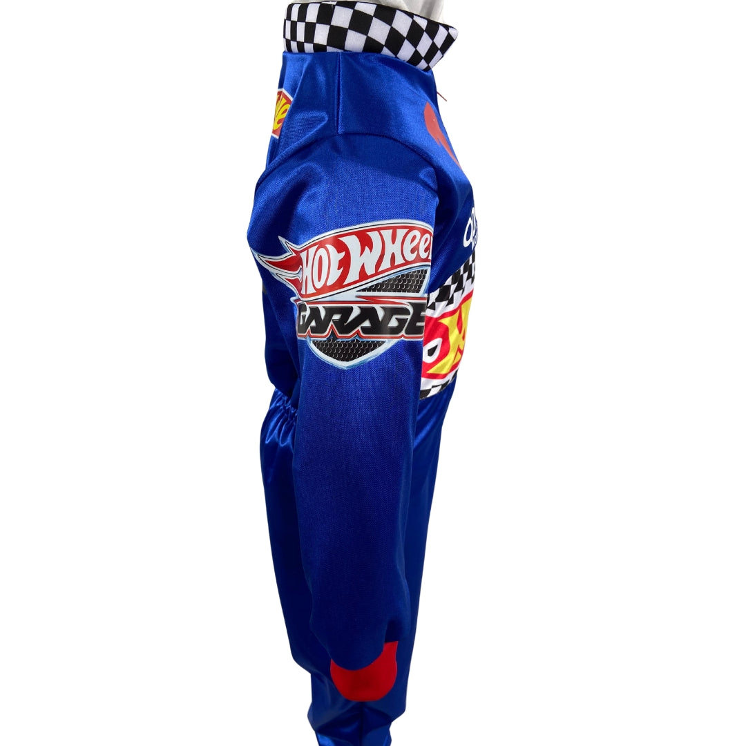 Disfraz de Piloto de Carreras - Ropa Azul Pilotos de Pista - Disfraces Hot Garage - Cosplay Halloween