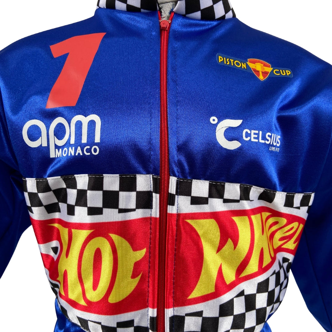 Disfraz de Piloto de Carreras - Ropa Azul Pilotos de Pista - Disfraces Hot Garage - Cosplay Halloween