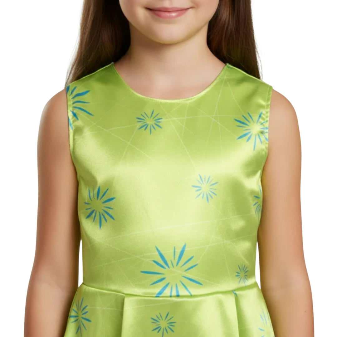 Disfraz de Emoción Alegría con Peluca para Niña - Vestido de Emoción Infantil