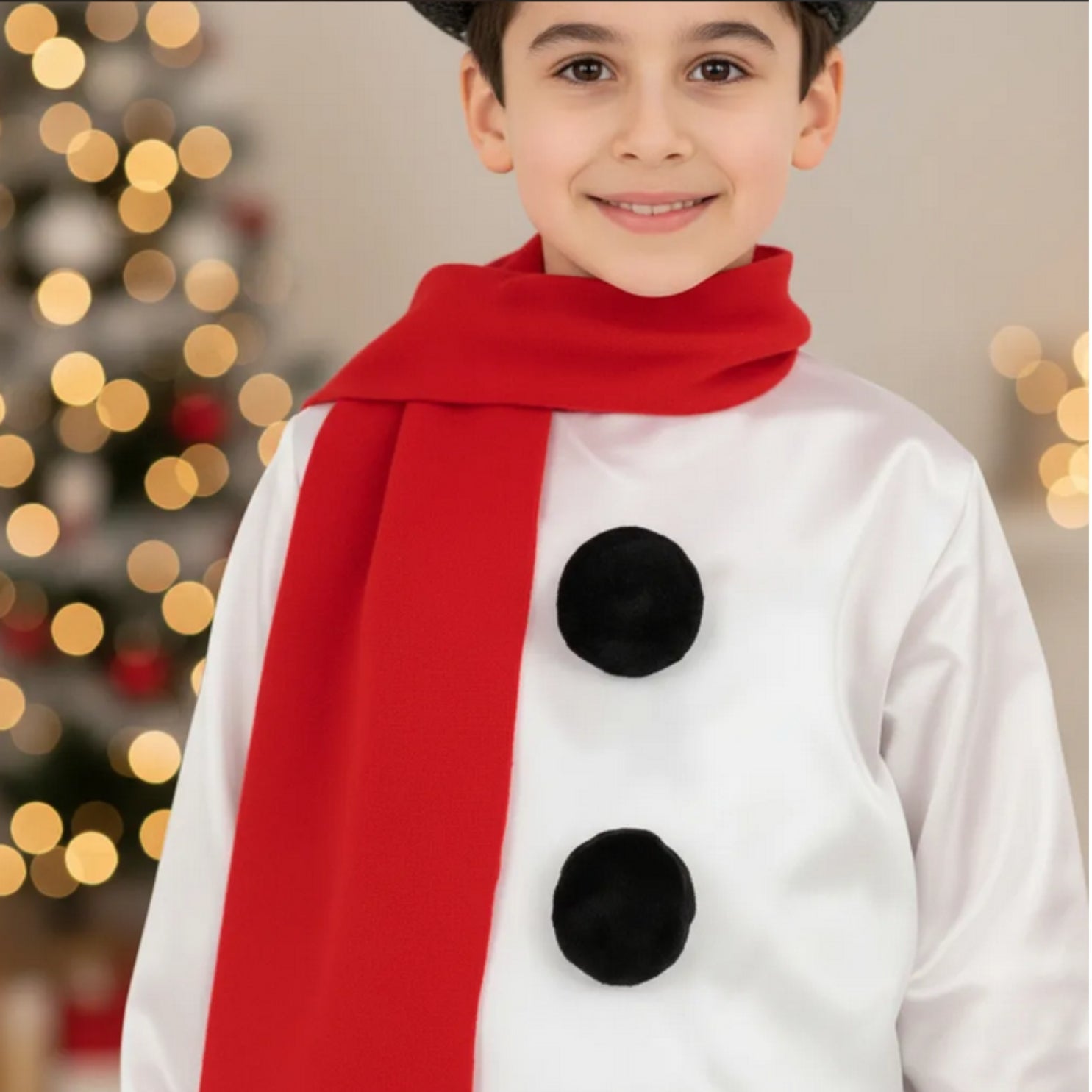 Disfraz de Muñeco de Nieve Navideño para Niños con Sombrero