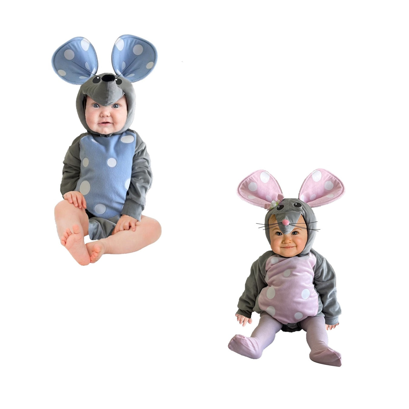 Disfraz de Ratón - Pañalero de Raton o Ratona - Disfraces para Bebés, Niñas y Niños - Traje de Ratoncito o Ratoncita - Vestuario Primavera y Halloween