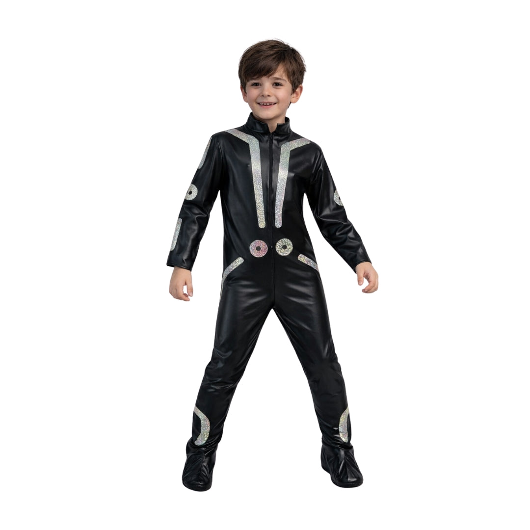 Disfraz Motociclista del Futuro - Traje Tecnológico de Acción Infantil - Cosplay para Niñas y Niños