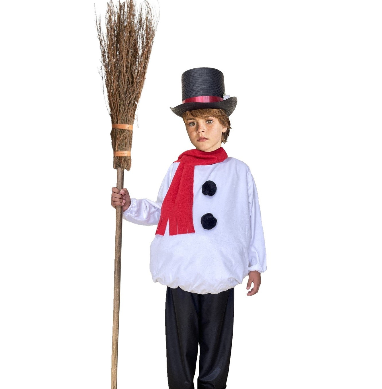 Disfraz Muñeco de Nieve con Sombrero - Traje Navideño - Vestuario Pastorela Mono de Nieve - Disfraces Muñecos de Navidad para Niñas y Niños