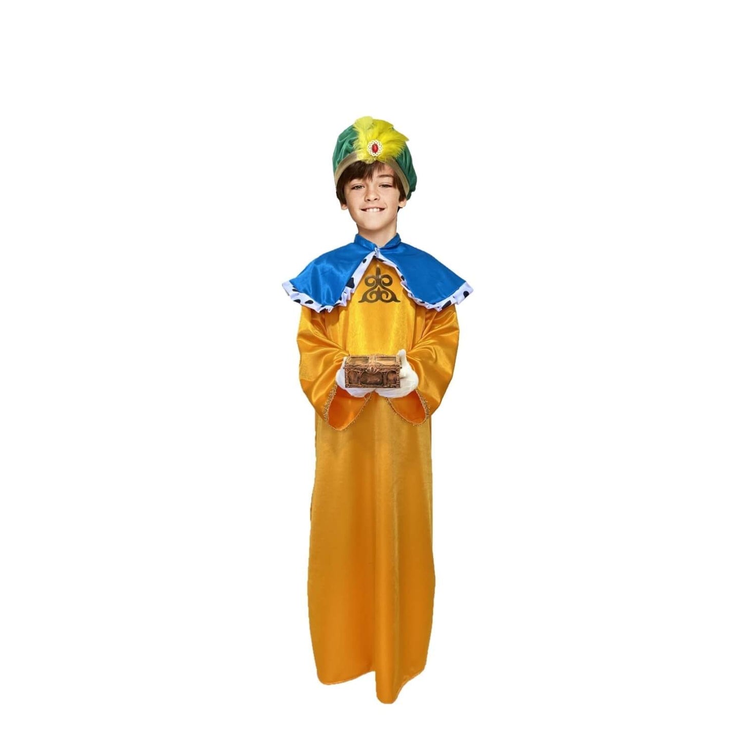 Disfraz Rey Mago - Disfraces de Navidad - Trajes Reyes Magos - Vestuario Navideño - Túnica con Turbante para Melchor Gaspar Baltasar - Traje Navideño
