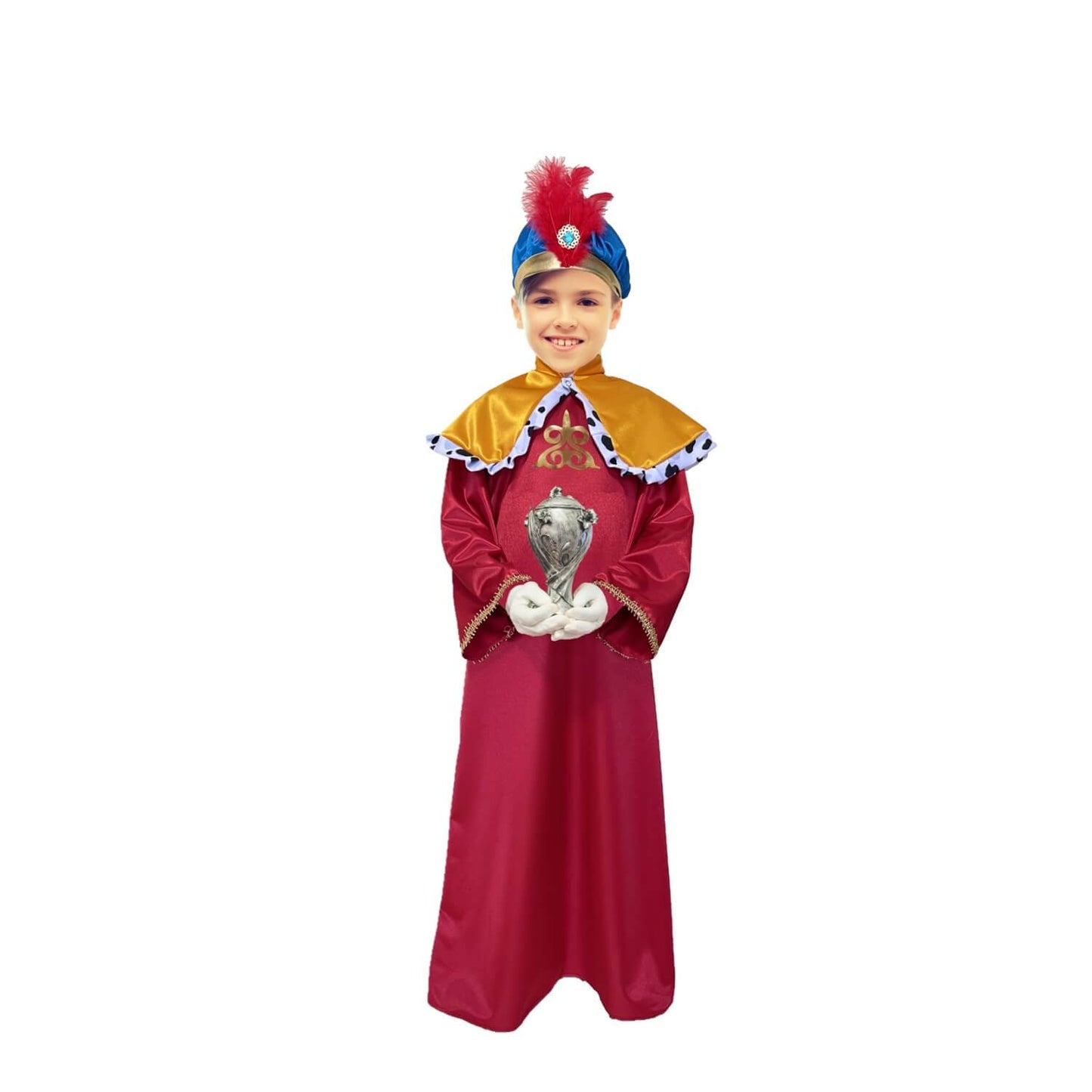 Disfraz Rey Mago - Disfraces de Navidad - Trajes Reyes Magos - Vestuario Navideño - Túnica con Turbante para Melchor Gaspar Baltasar - Traje Navideño