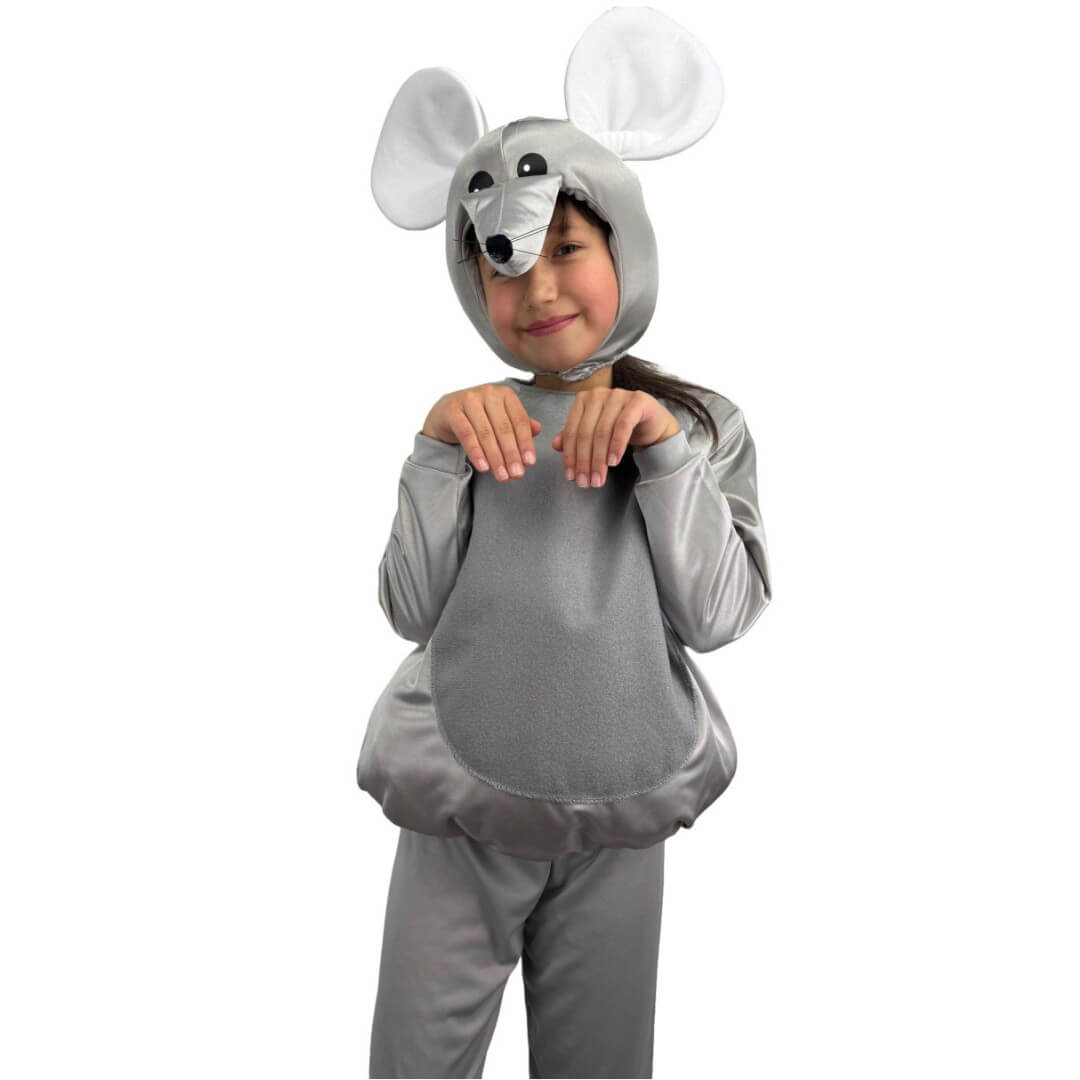 Disfraz de Ratón con Gorro y Orejas - Disfraces para Niñas y Niños - Traje de Ratoncito o Ratoncita - Vestuario Primavera - Cosplay Raton Halloween