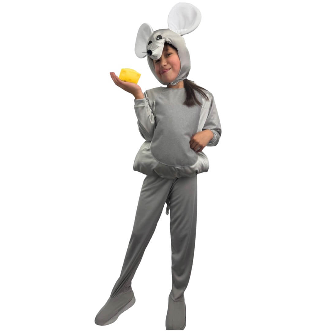 Disfraz de Ratón con Gorro y Orejas - Disfraces para Niñas y Niños - Traje de Ratoncito o Ratoncita - Vestuario Primavera - Cosplay Raton Halloween