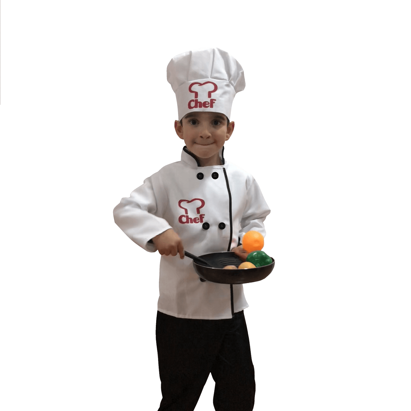 Disfraz de Chef - Filipina de Cocinero con Gorro - Traje de Cheff - Disfraces para Niñas y Niños