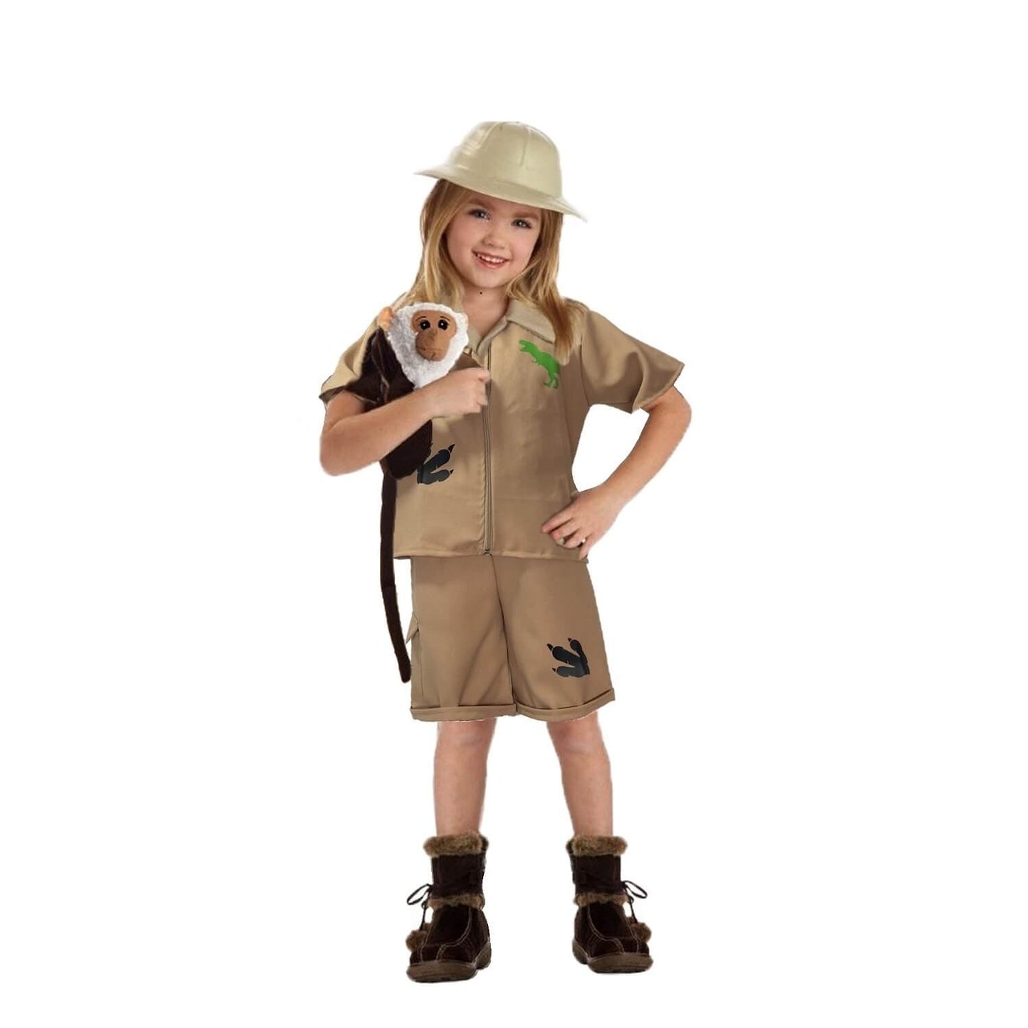 Disfraz de Explorador Jurásico - Uniforme para Safari - Traje de Exploradora y Cazador de Dinosaurios - Disfraces para Niñas y Niños