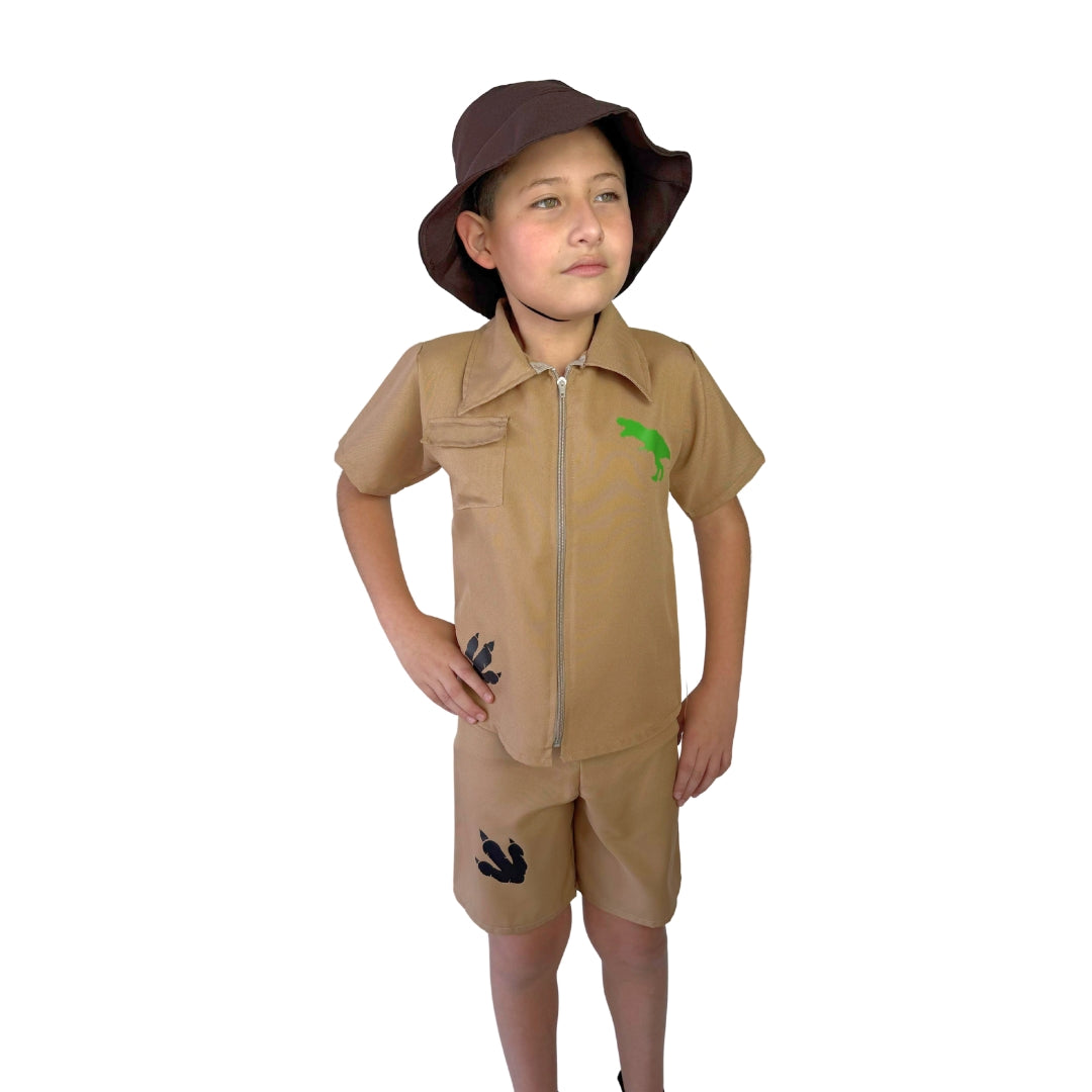 Disfraz de Explorador Jurásico - Uniforme para Safari - Traje de Exploradora y Cazador de Dinosaurios - Disfraces para Niñas y Niños