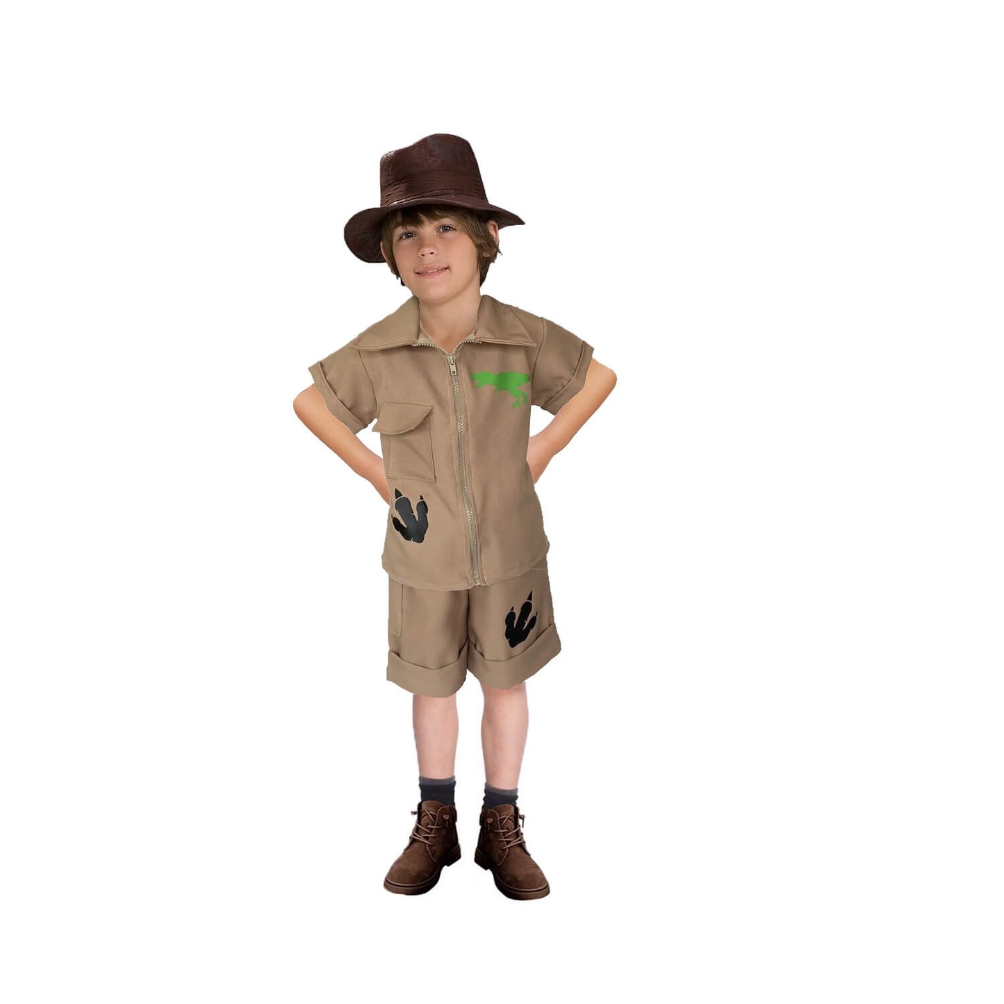 Disfraz de Explorador Jurásico - Uniforme para Safari - Traje de Exploradora y Cazador de Dinosaurios - Disfraces para Niñas y Niños