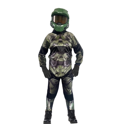 Disfraz de Halo para Niños - Master Chief - Traje Infantil Gamer -Personaje Videojuegos - Traje Futurista - Soldado Espacial