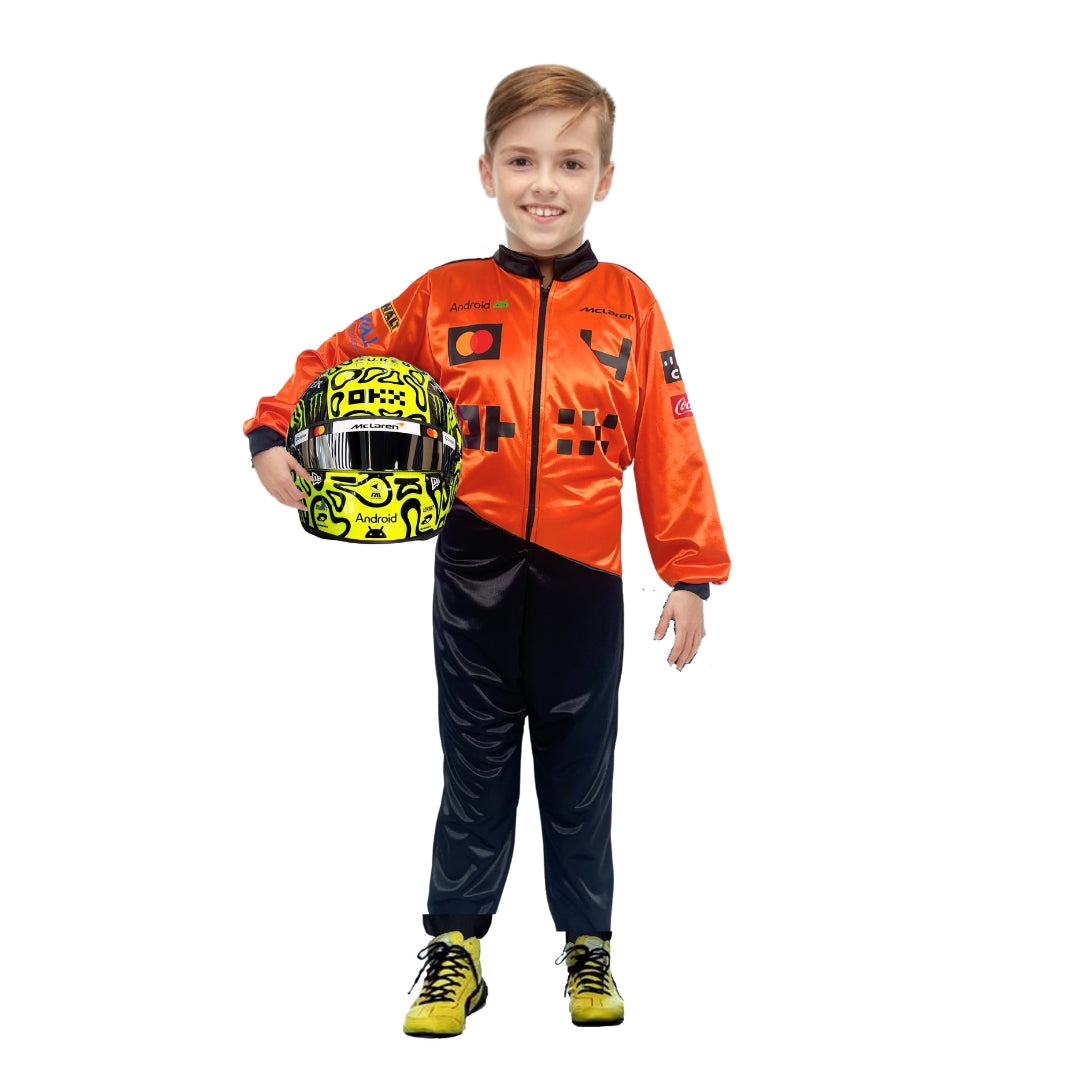 Disfraces Infantiles - Disfraz de Piloto de Carreras Naranja - Cosplay