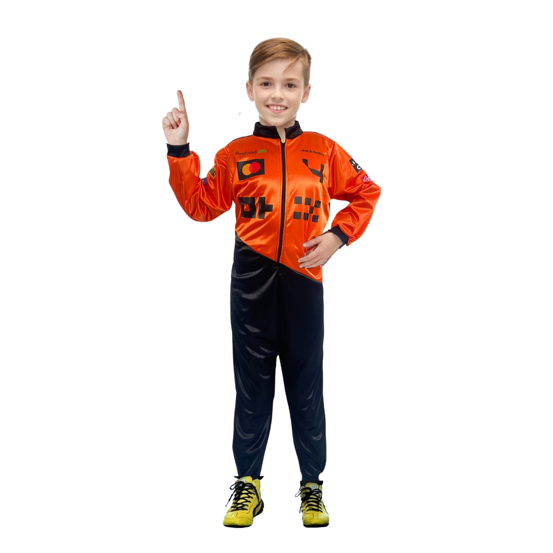 Disfraces Infantiles - Disfraz de Piloto de Carreras Naranja - Cosplay