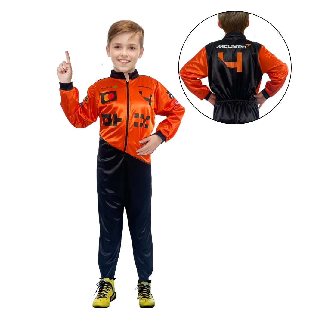 Disfraces Infantiles - Disfraz de Piloto de Carreras Naranja - Cosplay