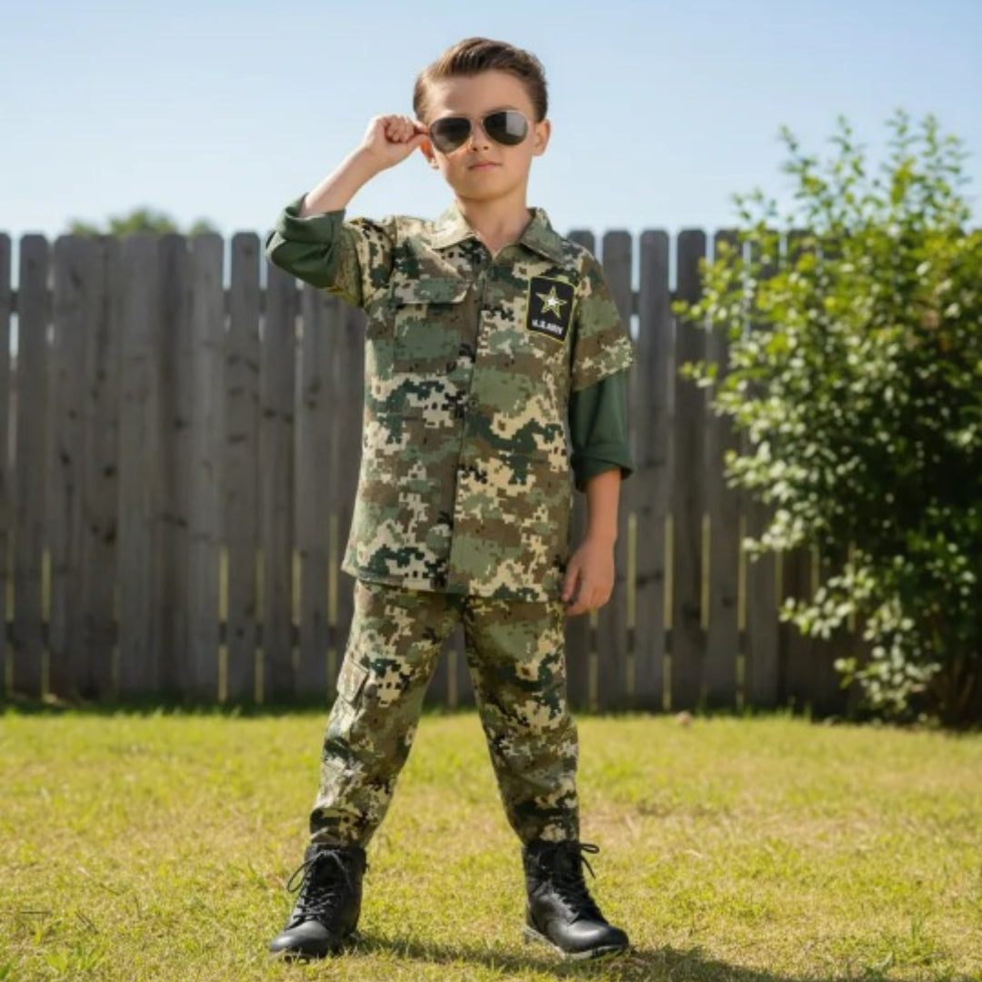 Disfraz de Soldado Camuflaje para Niño y Niña