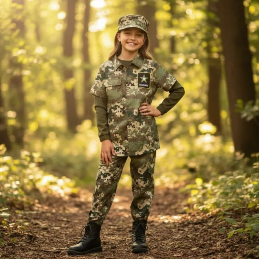 Disfraz de Soldado Camuflaje para Niño y Niña