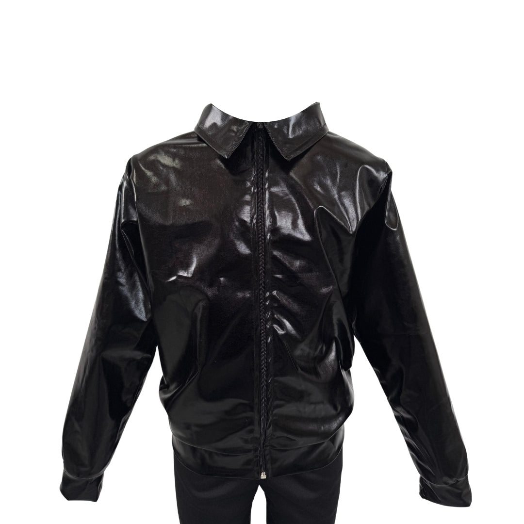 Chamarra Negra de Rockero - Disfraz de Rock and Roll - Chaqueta Rockera - Disfraces de Rock and Roll y de los 80