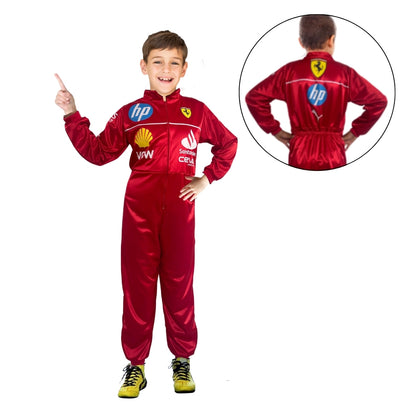Cosplay - Disfraz De Piloto De Carreras Rojo - Overol - Uniforme Ferrari - Disfraces F1