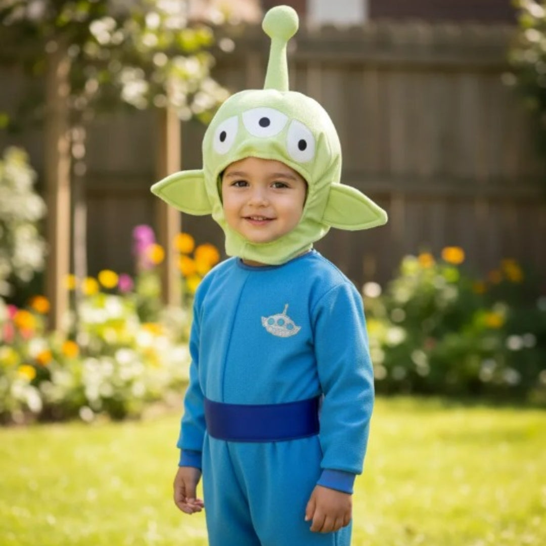 Disfraz de Marcianito Verde para Niño - Traje de Alien Espacial Infantil