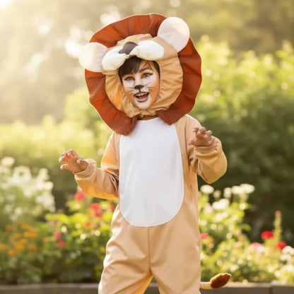 Disfraz de León para Niño y Niña con Gorro - Mameluco Infantil