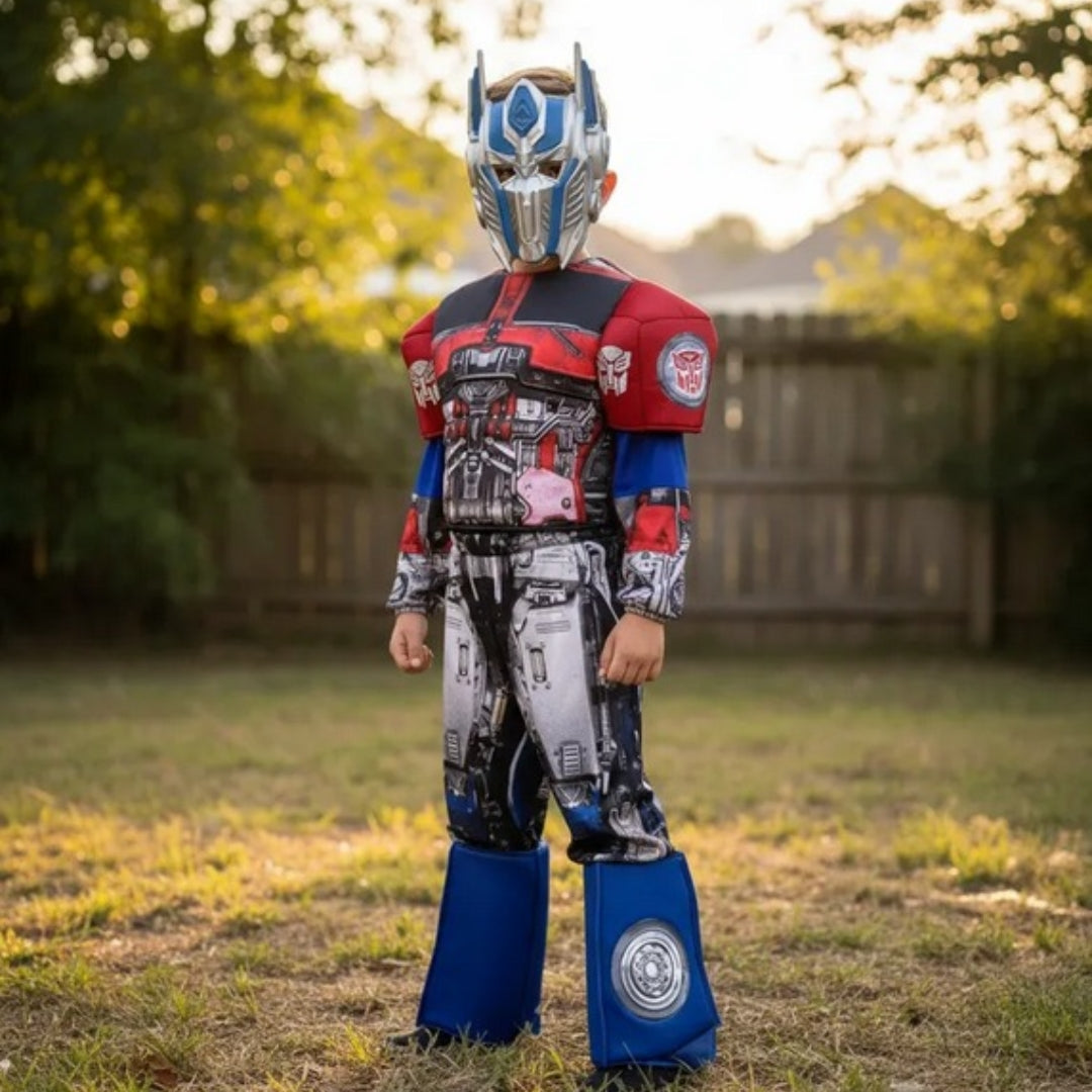 Disfraz de Robot con Máscara para Niñas y Niños - Traje de Halloween - Cosplay