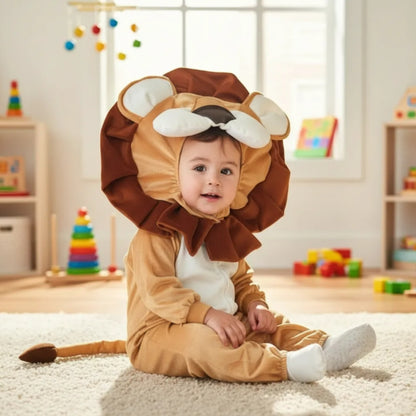 Disfraz de León para Niño y Niña - Mameluco Infantil con Gorro