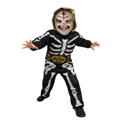 Disfraz de Luchador Infantil con Máscara - Traje de Lucha Libre para Niño