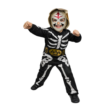 Disfraz de Luchador Infantil con Máscara - Traje de Lucha Libre para Niño