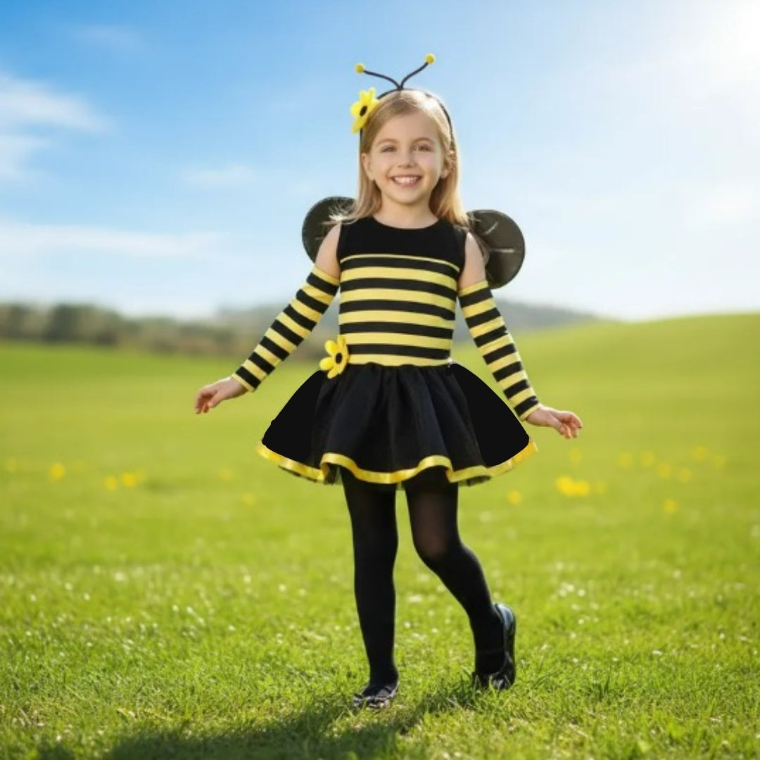 Disfraz de Abeja Infantil con Alas para Niña