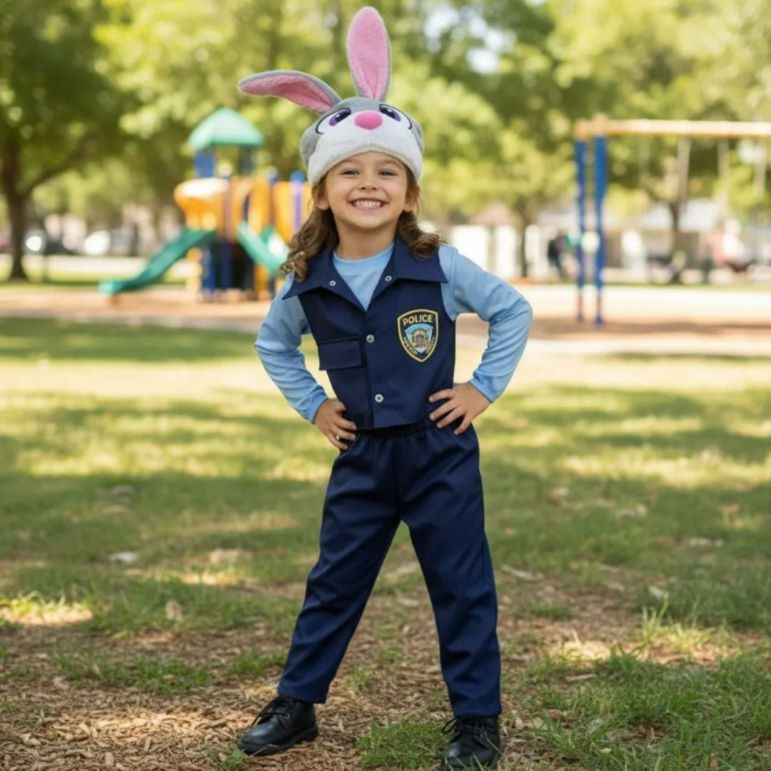 Disfraz de Coneja Policía para Niña - Uniforme con Gorro Infantil