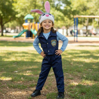 Disfraz de Coneja Policía para Niña - Uniforme con Gorro Infantil