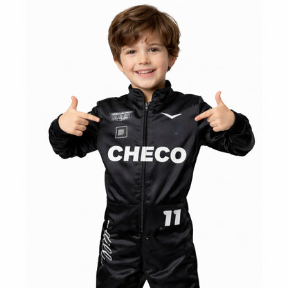 Disfraz de Piloto de Carreras Negro para Niños - Traje Piloto Infantil