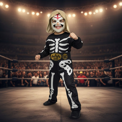Disfraz de Luchador para Niño con Máscara - Traje de Lucha Libre