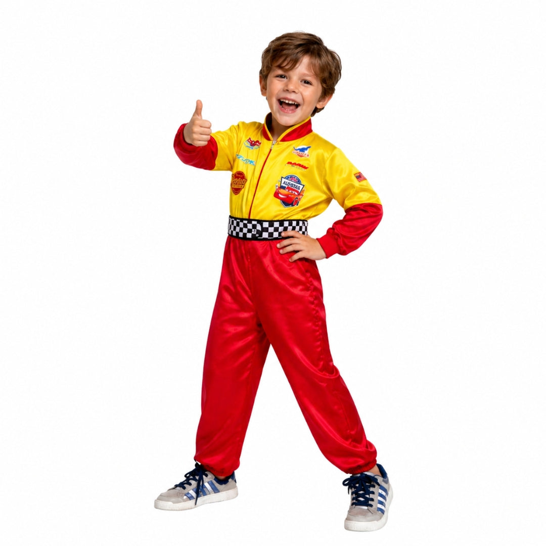 Disfraz de Auto de Carreras Rojo para Niño - Traje de Piloto Infantil