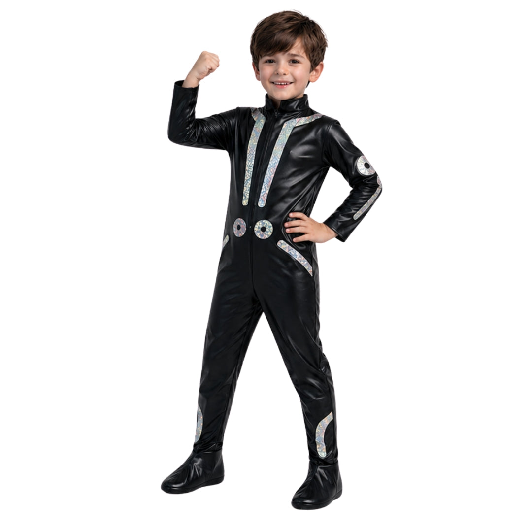 Disfraz Motociclista del Futuro - Traje Tecnológico de Acción Infantil - Cosplay para Niñas y Niños