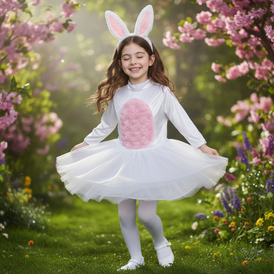 Disfraz de Coneja con Orejas para Niñas - Traje Primavera y Pascua