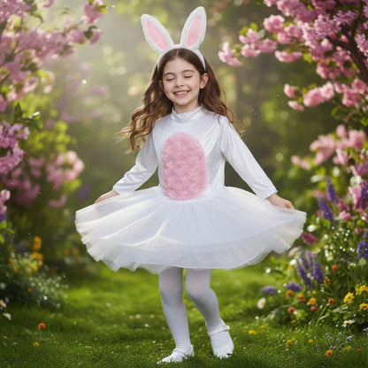 Disfraz de Coneja con Orejas para Niñas - Traje Primavera y Pascua