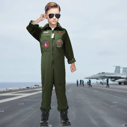 Disfraz de Piloto de Avión para Niños -Uniforme Combate