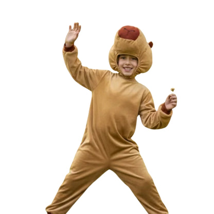 Disfraz de Capibara Kawaii para Niño y Niña - Mameluco con Gorro