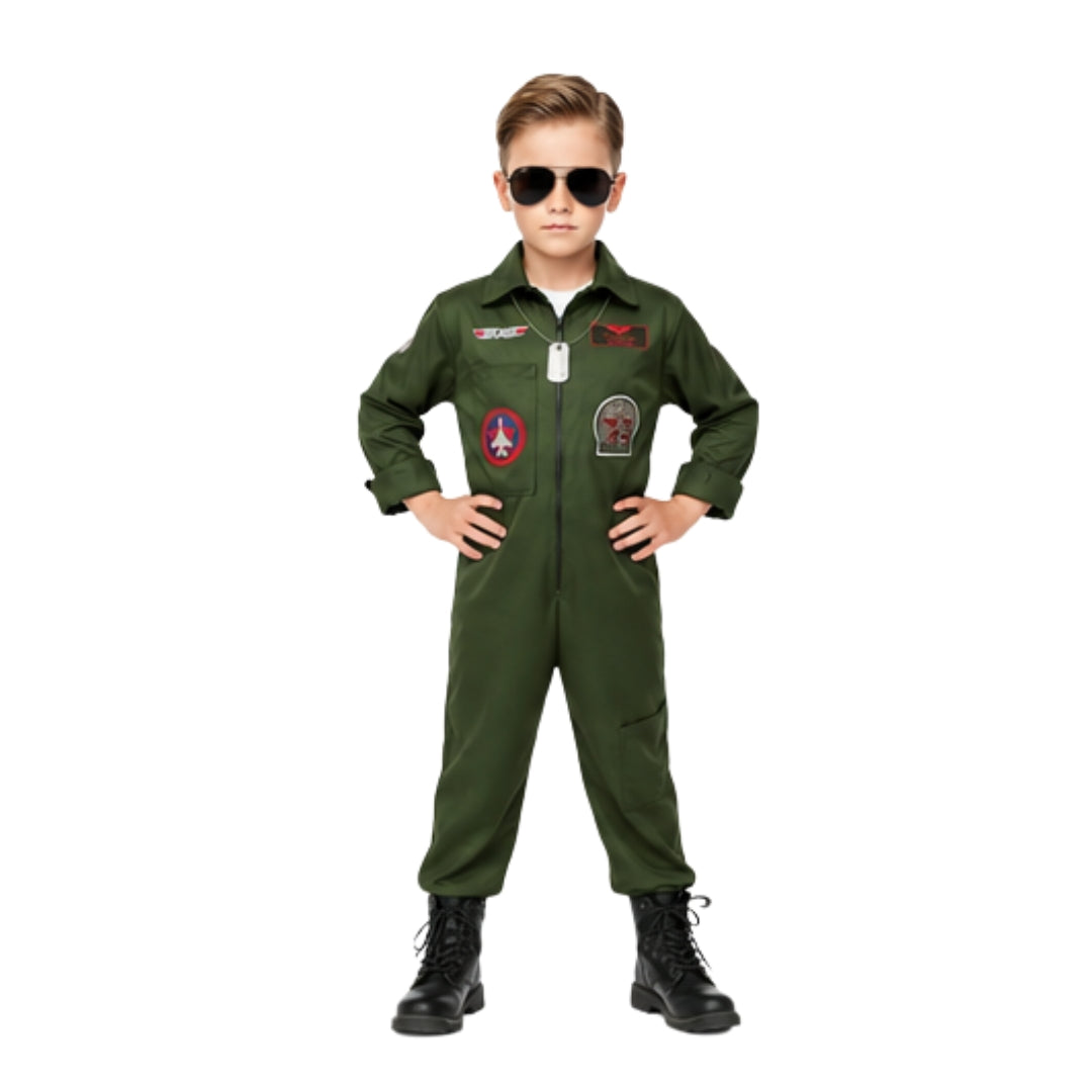 Disfraz de Piloto de Avión para Niños -Uniforme Combate